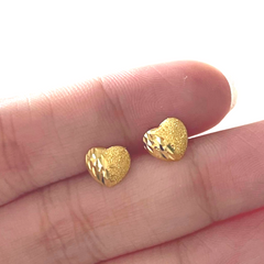 GLD | 18K Heart Stud Earrings