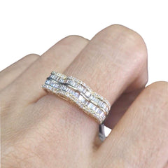 #TheSALE | Half Eternity Layered Baguette Diamond Ring 14kt