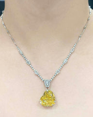 #LVNA2024 | LVNA Signatures 32ct Heart Brilliant Natural Citrine Gemstone Center Piece with 2.2cttw Diamond Necklace 14kt