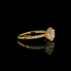 1.23ct G VS2 Round Brilliant Diamond Engagement Ring 14kt IGI Certified