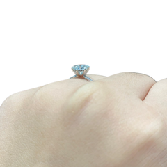 1.29ct H VS2 Round Brilliant Diamond Engagement Ring 14kt IGI Certified