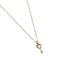 GLD | 18k Classic Key Necklace 18”