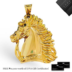 Large Horse Fine Gold Pendant 18kt