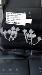 #LVNA2024 | Square Cluster Shape Statement Diamond Earrings 14kt