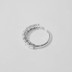 #EternityByLVNA |  Assher Solitaire Half Eternity Diamond Ring 18kt