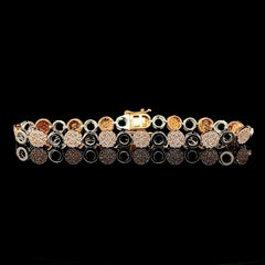 #LVNA2024 | Rosegold Round Paved Halo Eternity Diamond Bracelet 18kt