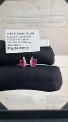 #LoveLVNA | Golden Red Ruby Stud Diamond Earrings 18kt
