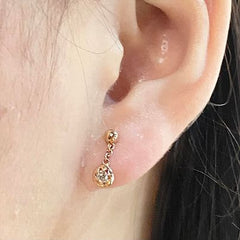 #LoveLVNA | Rose Floral Dangling Diamond Earrings 18kt