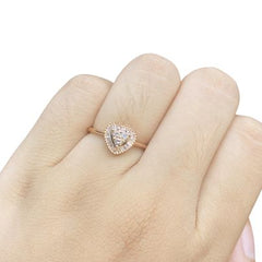 Rose Baguette Paved Diamond Ring 18kt