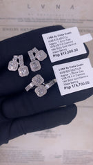 CLEARANCE BEST | Emerald Crossover Statement Diamond Jewelry Set 14kt