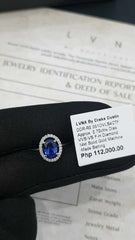 PREORDER | Oval Blue Sapphire Gemstones Diamond Ring 14kt