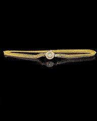 #LVNA2024 | Golden Unisex Diamond Center Bar Bracelet 18kt