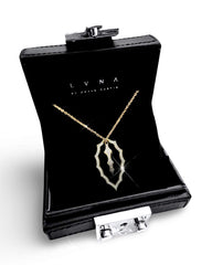 #LVNA2024 | Golden Tear Drop Statement Diamond Necklace 18kt
