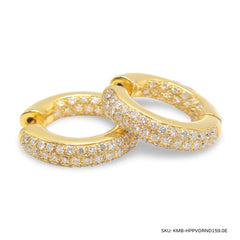 #TheSALE | Golden In & Out Round Hoop Diamond Earrings 18kt