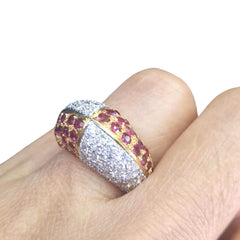#TheSALE | Pink Ruby Round Diamond Ring 18kt