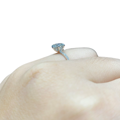 1.28ct H VS1 Round Brilliant Diamond Engagement Ring 14kt IGI Certified