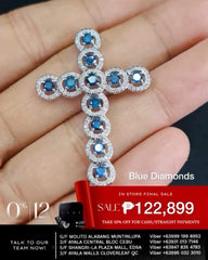 #LVNA2024 | Religious Cross Blue Diamond Necklace 14kt