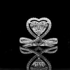 #LVNA2024 |  Classic Heart Crown Deco Diamond Ring 14kt