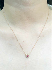 #LVNA2024 |  Rose Ruby Gemstones Diamond Necklace 18kt