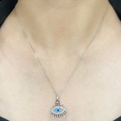 #LVNA2024 | Evil Eye White Sapphire Diamond Necklace 18kt