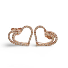 #TheSALE Rose Heart Stud Diamond Earrings