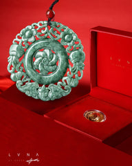 THE VAULT | Genuine Natural Jadeite Circular Pendant Necklace
