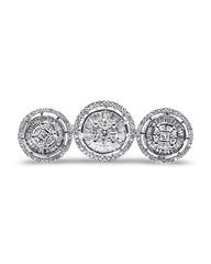 #TheSALE | Round Halo Paved Stud Diamond Jewelry Set 14kt
