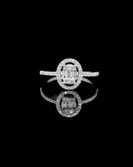 #LVNA2024 |  Classic Oval Halo Paved Diamond Ring 14kt