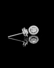 #LVNA2024 | Classic Dainty Oval Paved Stud Diamond Earrings 14kt