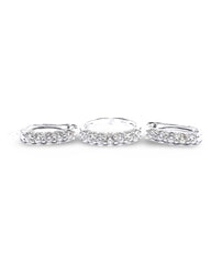 #LVNA2024 |  Round Half Eternity Hoop Diamond Jewelry Set 14kt