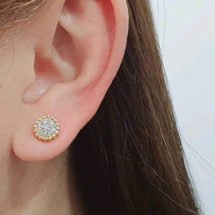 #TheSALE | Classic Round Stud Diamond Earrings 14kt