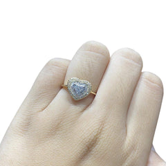 #LVNA2024 |  Golden Classic Heart Baguette Diamond Ring 14kt