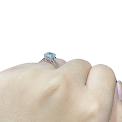 CLR | 1.57cts I VS2 Asscher Cut Diamond Engagement Ring 18kt IGI Certified