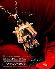 #LoveIVANA | The Vault | Rose Lucky Pig Diamond Necklace 18kt