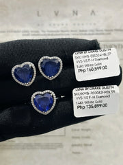 #LVNA2024 | Heart Blue Sapphire Gemstones Diamond Jewelry Set 14kt