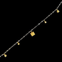 #LVNA2024 LVNA Signatures Square Cushion Rare Fancy Yellow Colored Station Diamond Bracelet 18kt
