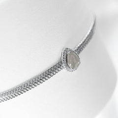 LVNA Signatures™️ 1.25ct Face Pear Rare Light Gray Unisex Diamond Bracelet 18kt