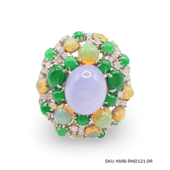 #TheSALE | Colored Gemstones Diamond Ring 18kt