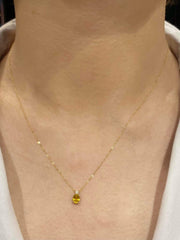 #LVNA2024 | Oval Yellow Sapphire Diamond Necklace in 16-18” 18kt