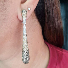 #TheSALE | Colored Tear Drop Diamond Earrings 18kt