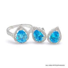 #TheSALE | Pear Topaz Gemstone Diamond Jewelry Set 14kt