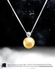 #LVNA2024 | 5MM Natural HOPE Pearl Diamond Necklace 18kt (18” 18kt Foxtail Chain)