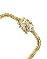 #LVNA2024 | Twin Golden Heart Lock Unisex Diamond Bracelet 18kt