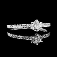 CLR | 0.67cts J VS Round Brilliant Diamond Engagement Ring 14kt