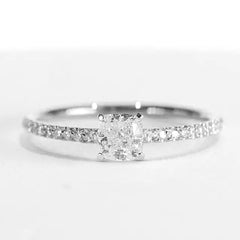DIANA | Solitaire Paved Engagement Ring