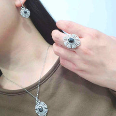 #TheSALE | Black Cluster Deco Diamond Jewelry Set 14kt