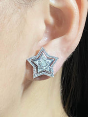 #LVNA2024 | LVNA Signatures Large Star Piecut Halo Diamond Earrings 18kt