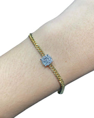#LVNA2024 |  Golden Round Unisex Chain Diamond Bracelet 18kt