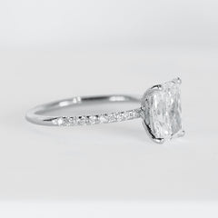 1.24ct I VS2 Radiant Center Diamond Engagement Ring 14kt IGI Certified