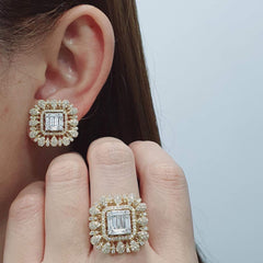 #TheSALE | Square Deco Baguette Diamond Jewelry Set 14kt